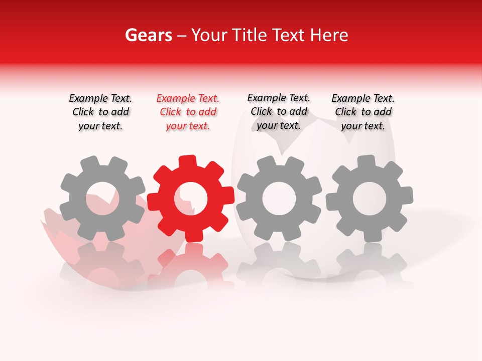 Broken Easter-Egg - One Part Marked Red PowerPoint Template