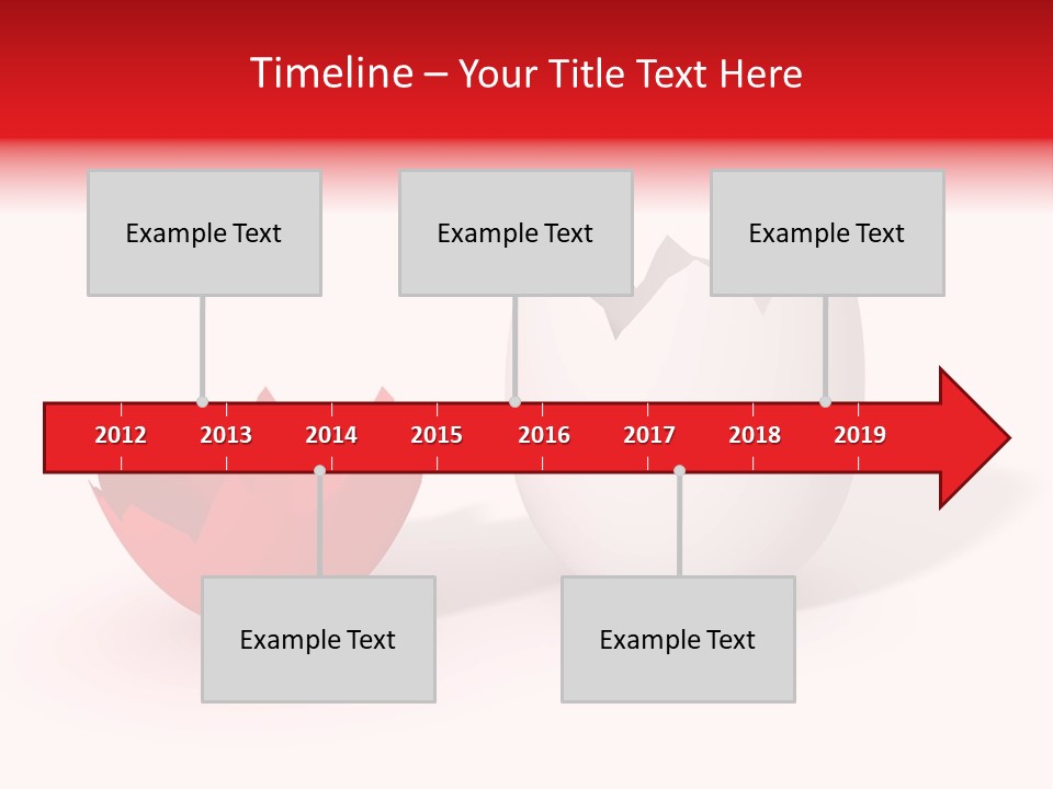 Broken Easter-Egg - One Part Marked Red PowerPoint Template