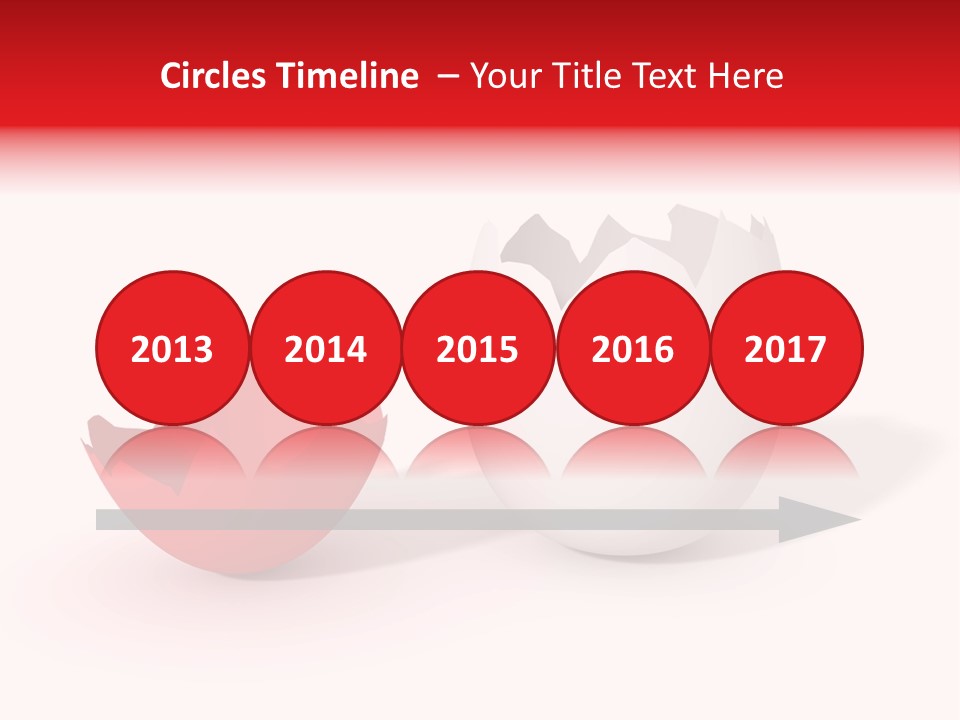 Broken Easter-Egg - One Part Marked Red PowerPoint Template