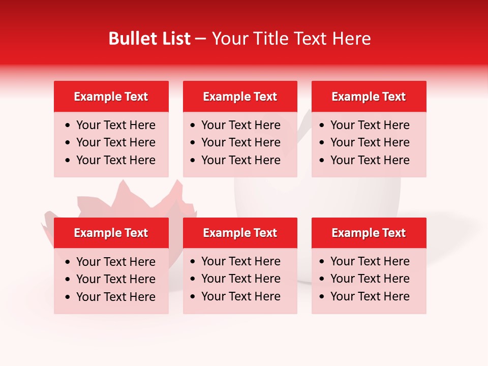 Broken Easter-Egg - One Part Marked Red PowerPoint Template