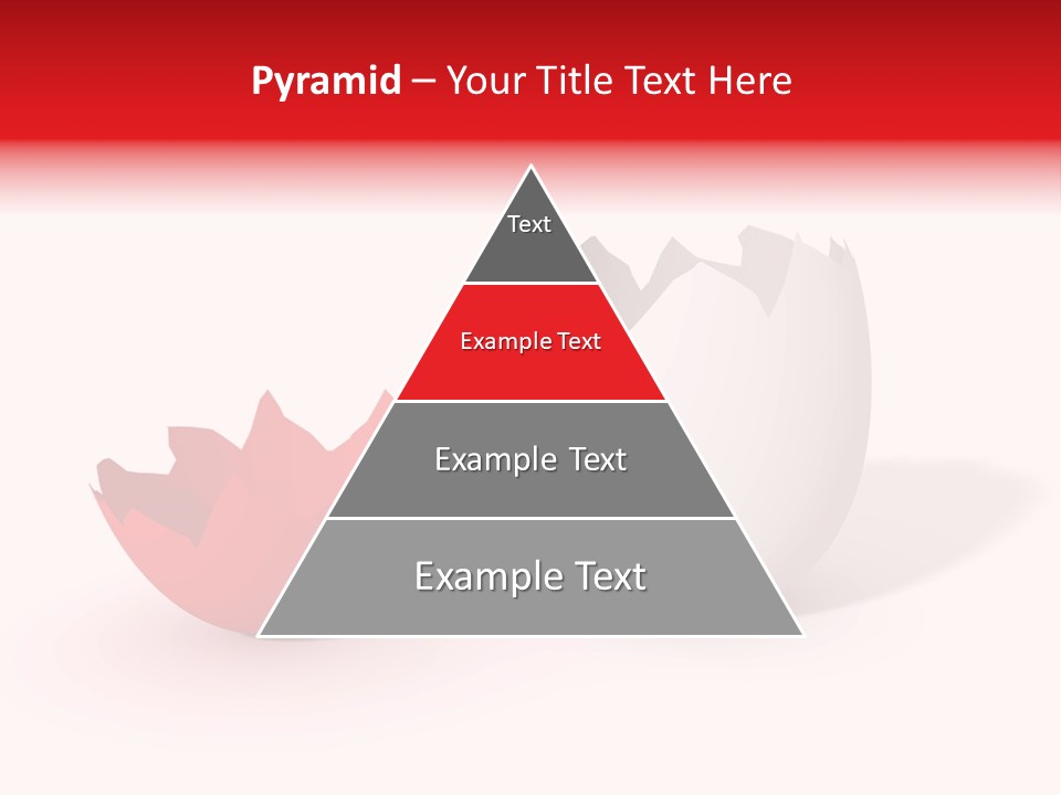 Broken Easter-Egg - One Part Marked Red PowerPoint Template
