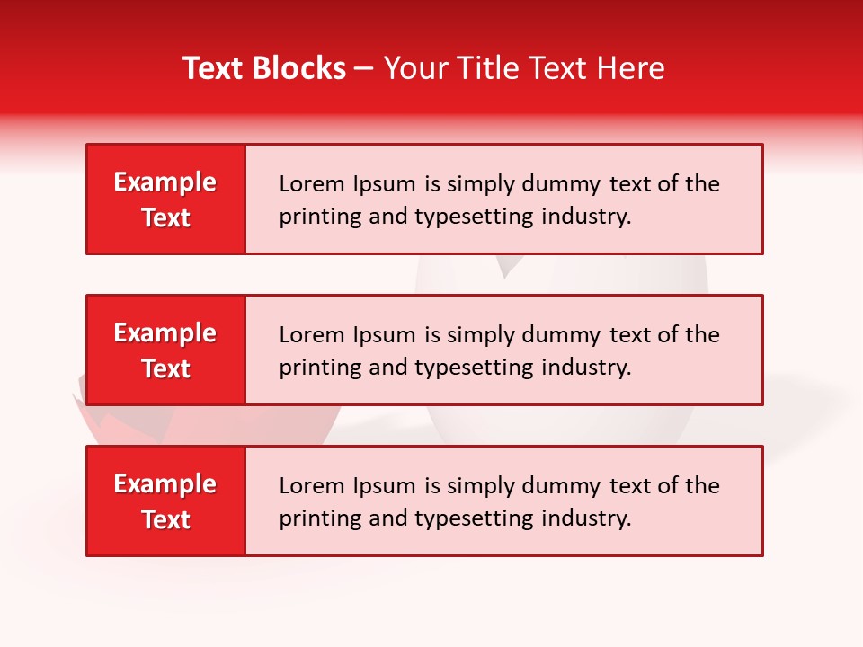 Broken Easter-Egg - One Part Marked Red PowerPoint Template