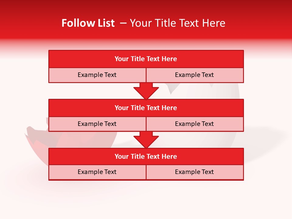 Broken Easter-Egg - One Part Marked Red PowerPoint Template