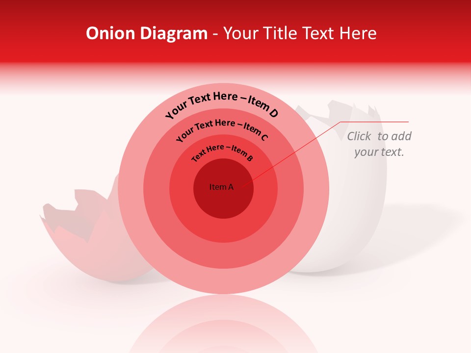 Broken Easter-Egg - One Part Marked Red PowerPoint Template