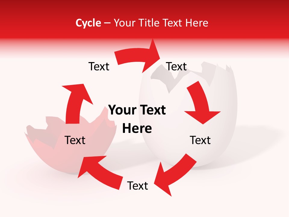 Broken Easter-Egg - One Part Marked Red PowerPoint Template