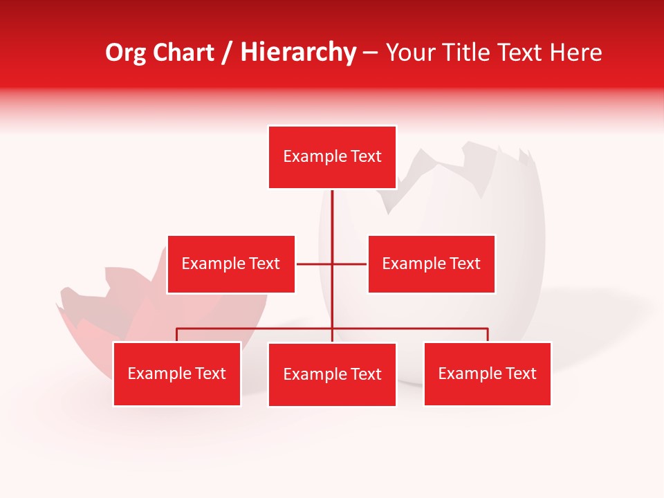 Broken Easter-Egg - One Part Marked Red PowerPoint Template
