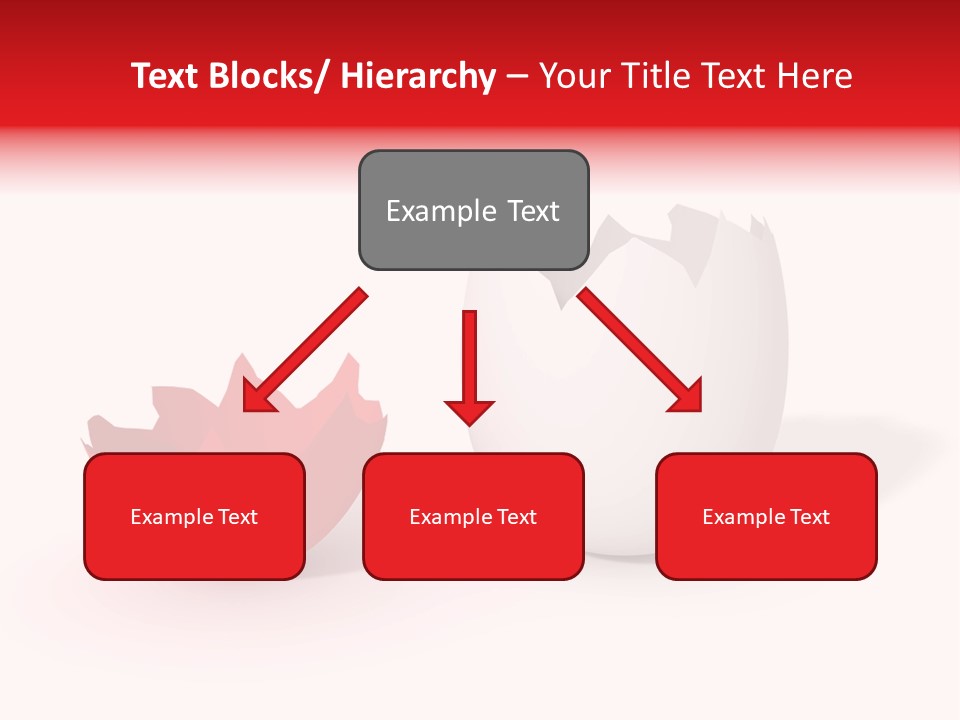 Broken Easter-Egg - One Part Marked Red PowerPoint Template