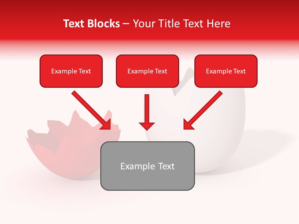 Broken Easter-Egg - One Part Marked Red PowerPoint Template