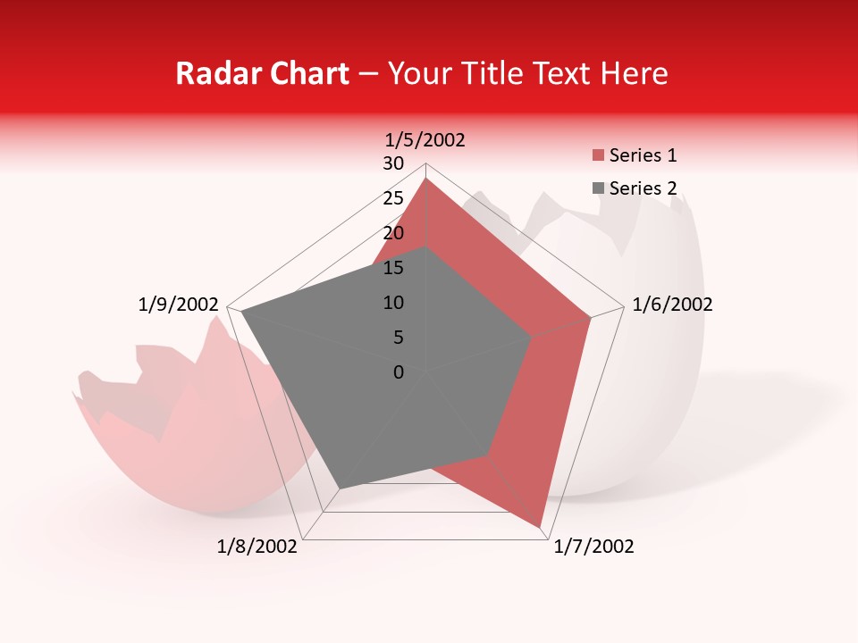 Broken Easter-Egg - One Part Marked Red PowerPoint Template