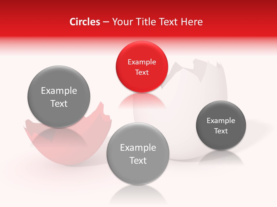 Broken Easter-Egg - One Part Marked Red PowerPoint Template