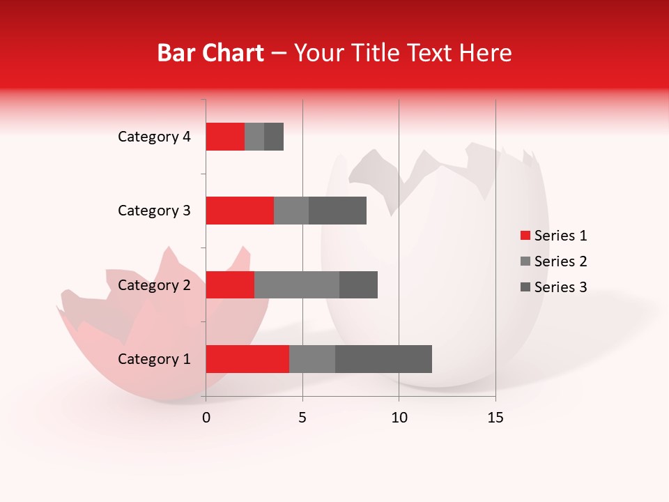 Broken Easter-Egg - One Part Marked Red PowerPoint Template