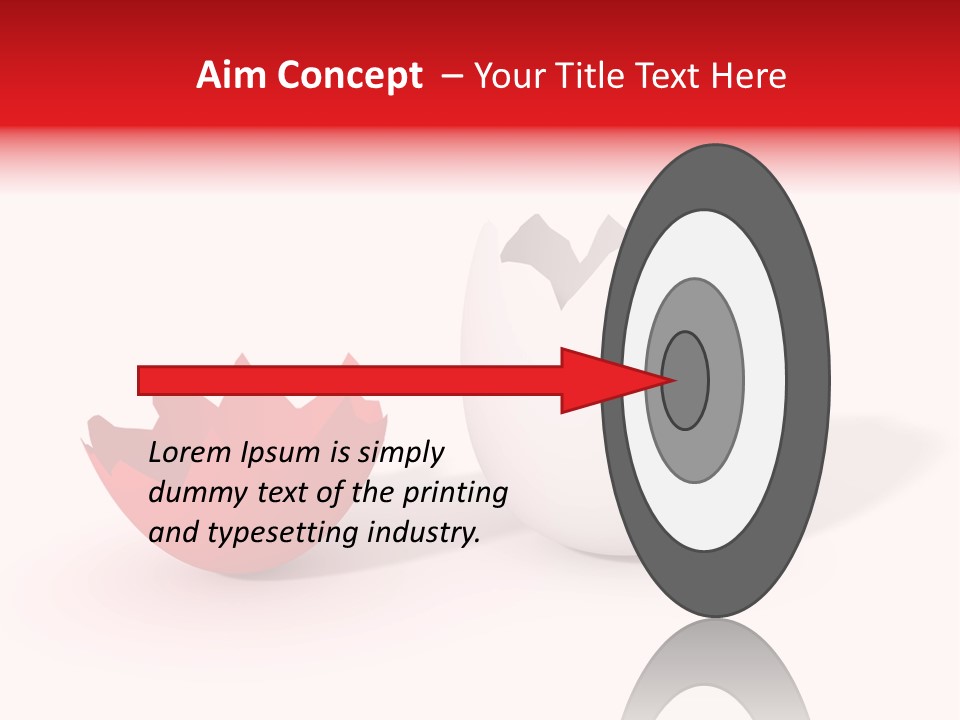 Broken Easter-Egg - One Part Marked Red PowerPoint Template