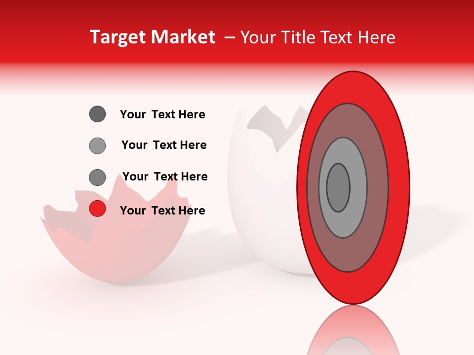 Broken Easter-Egg - One Part Marked Red PowerPoint Template
