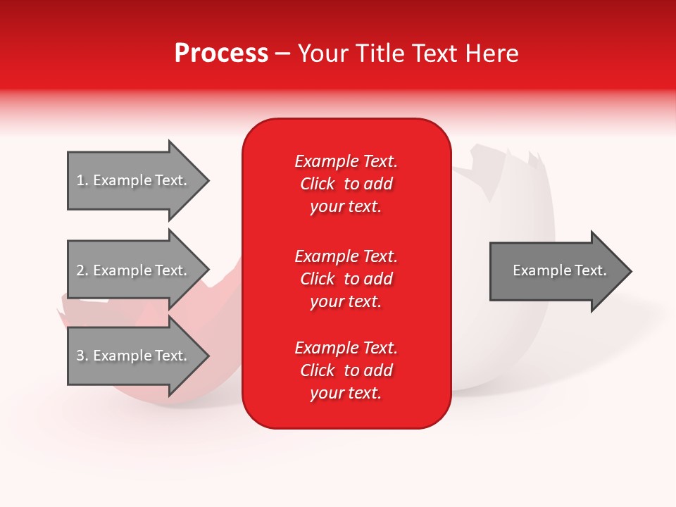 Broken Easter-Egg - One Part Marked Red PowerPoint Template