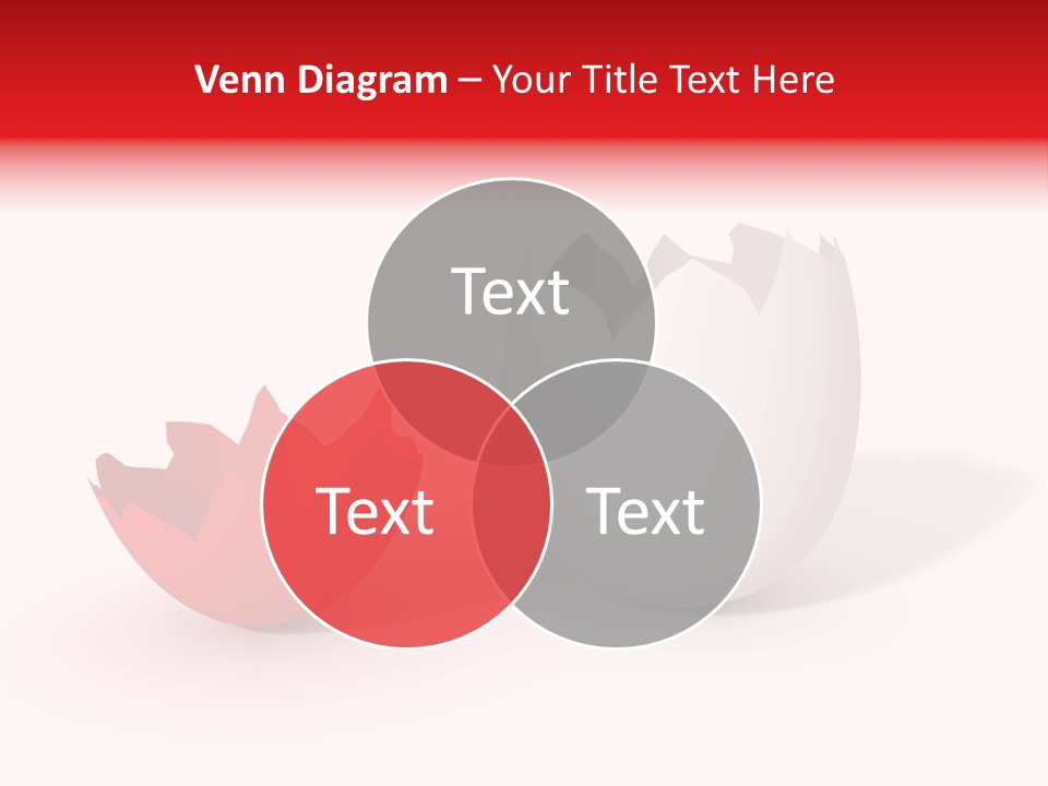 Broken Easter-Egg - One Part Marked Red PowerPoint Template