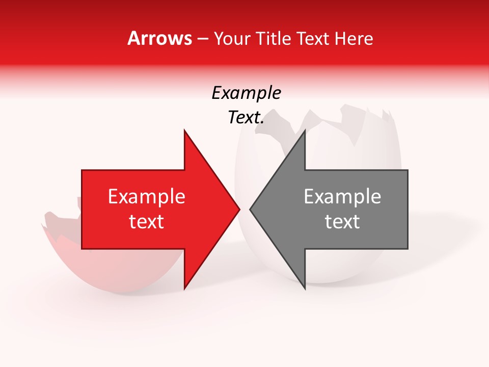 Broken Easter-Egg - One Part Marked Red PowerPoint Template