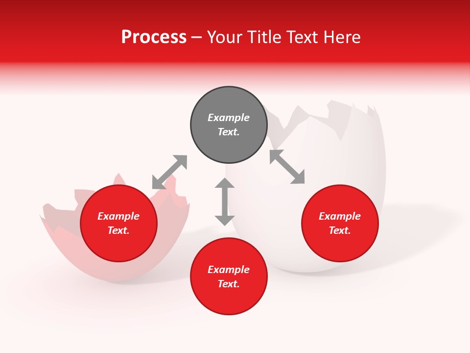 Broken Easter-Egg - One Part Marked Red PowerPoint Template