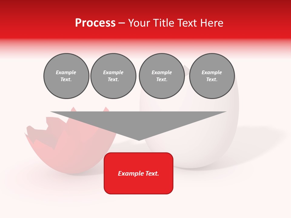 Broken Easter-Egg - One Part Marked Red PowerPoint Template