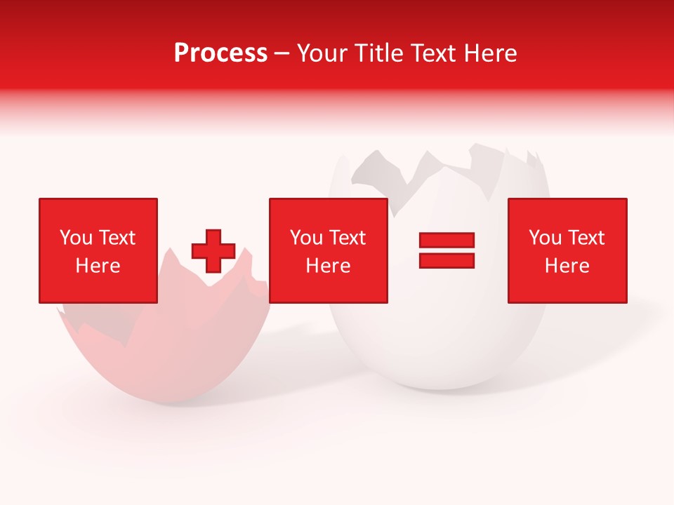 Broken Easter-Egg - One Part Marked Red PowerPoint Template