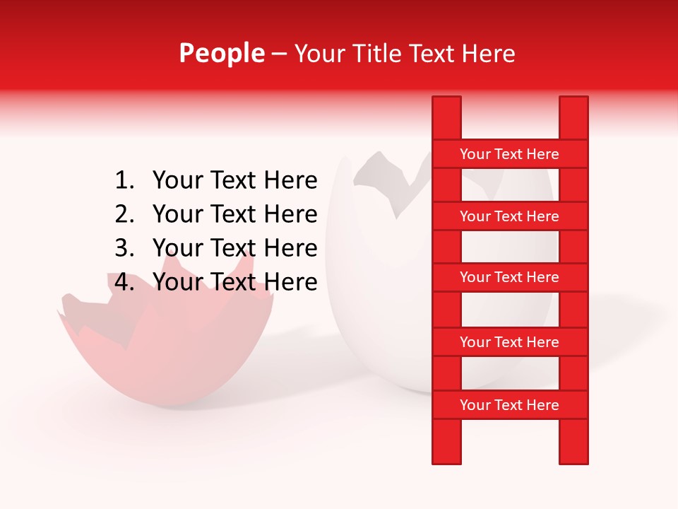 Broken Easter-Egg - One Part Marked Red PowerPoint Template