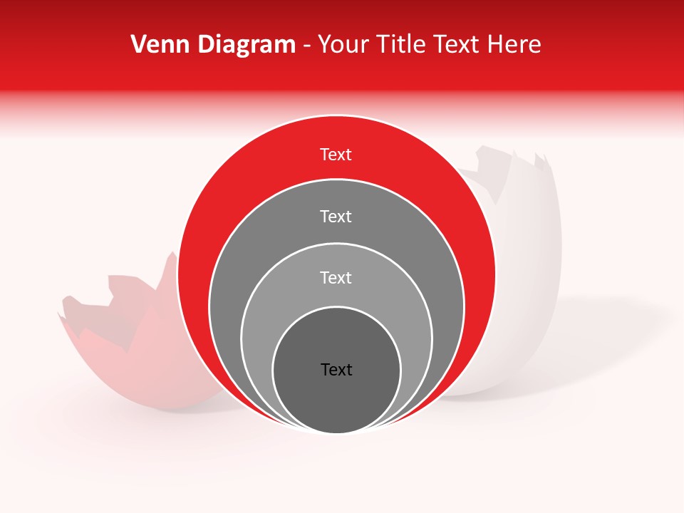 Broken Easter-Egg - One Part Marked Red PowerPoint Template