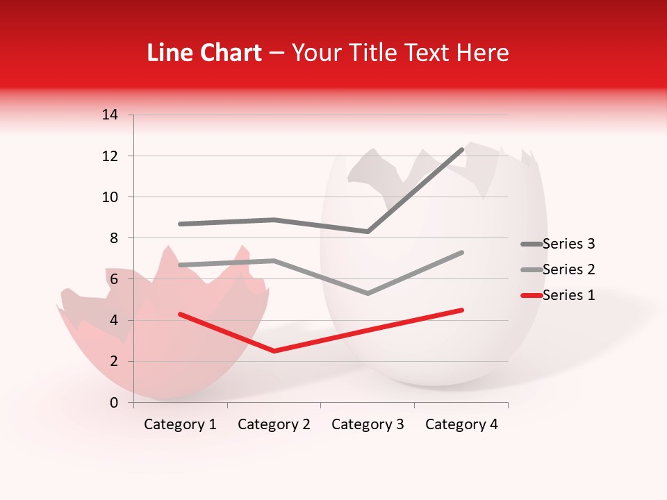 Broken Easter-Egg - One Part Marked Red PowerPoint Template