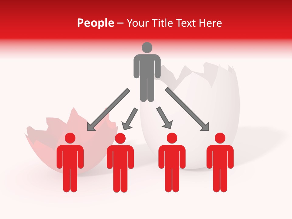 Broken Easter-Egg - One Part Marked Red PowerPoint Template