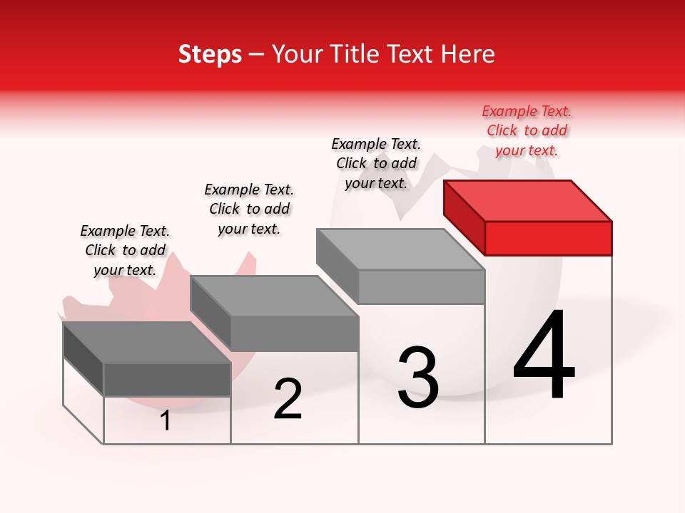 Broken Easter-Egg - One Part Marked Red PowerPoint Template