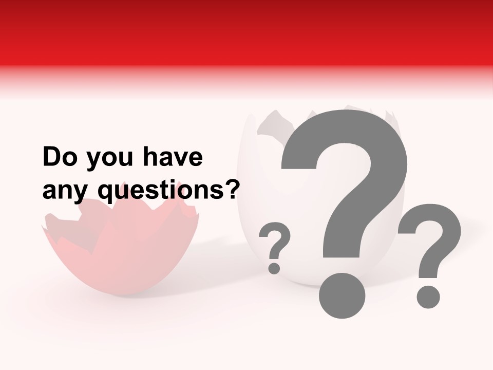 Broken Easter-Egg - One Part Marked Red PowerPoint Template