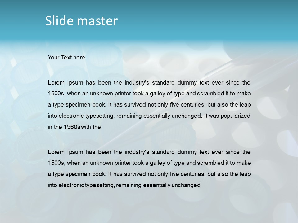 Scientist Hand Holding A Clear Laboratory Glass Dropper Over Blue Disposable Automatic Pipette Tips In A Rack For An Experiment In A Science Research Lab PowerPoint Template