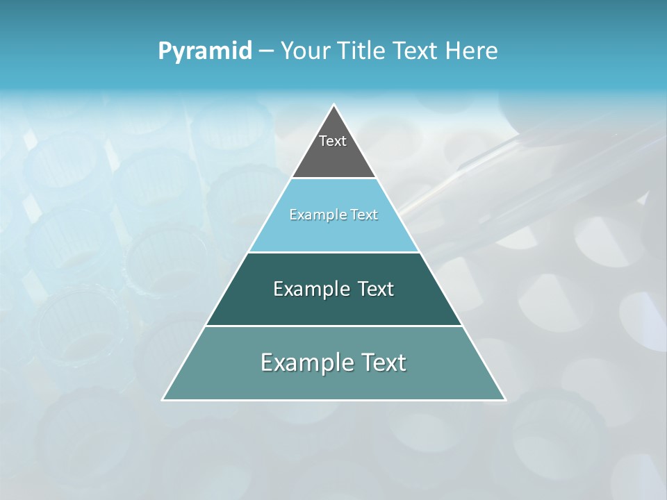 Scientist Hand Holding A Clear Laboratory Glass Dropper Over Blue Disposable Automatic Pipette Tips In A Rack For An Experiment In A Science Research Lab PowerPoint Template