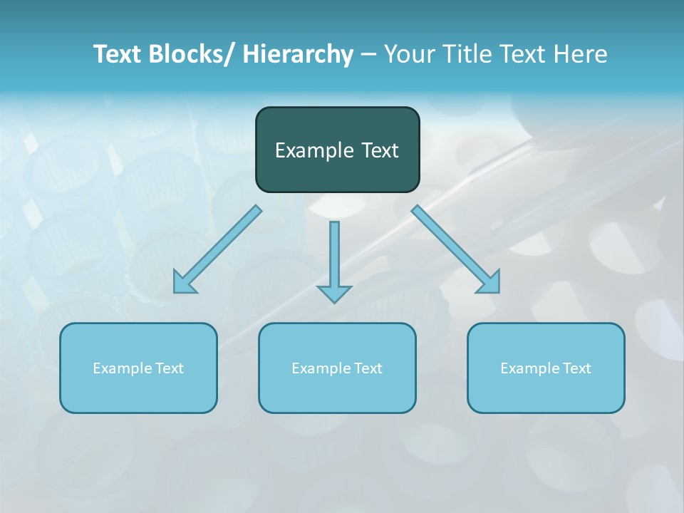 Scientist Hand Holding A Clear Laboratory Glass Dropper Over Blue Disposable Automatic Pipette Tips In A Rack For An Experiment In A Science Research Lab PowerPoint Template
