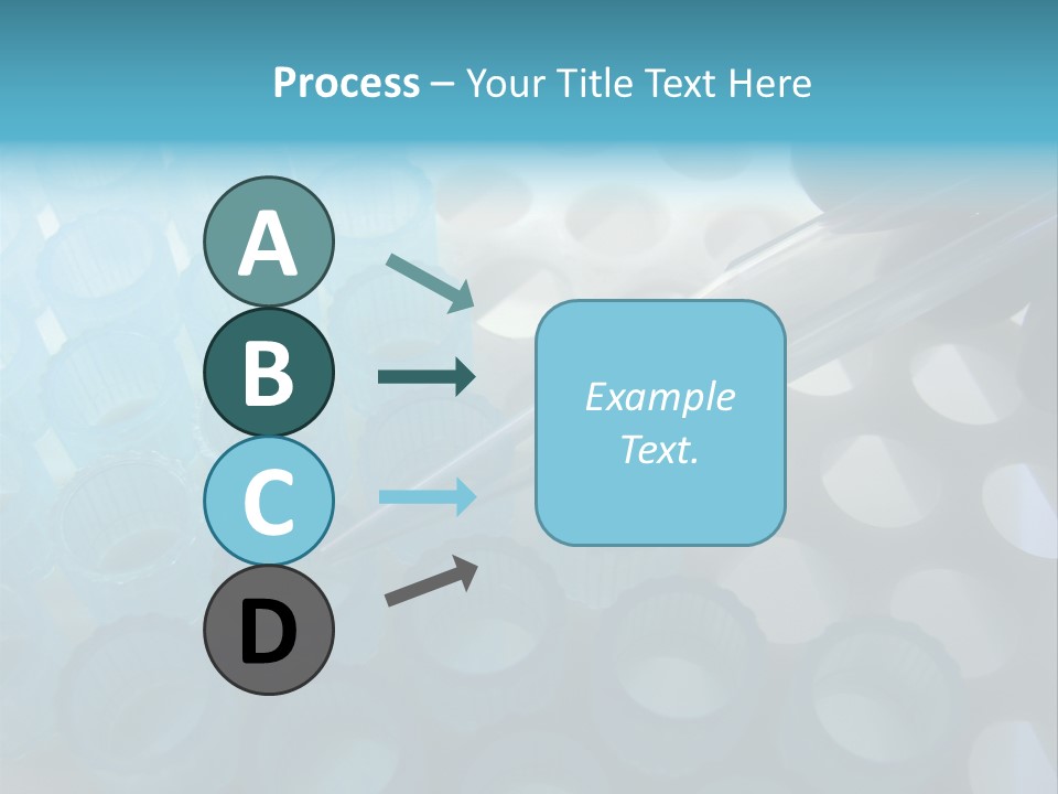 Scientist Hand Holding A Clear Laboratory Glass Dropper Over Blue Disposable Automatic Pipette Tips In A Rack For An Experiment In A Science Research Lab PowerPoint Template