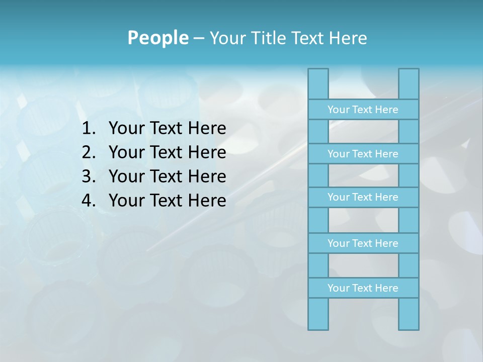 Scientist Hand Holding A Clear Laboratory Glass Dropper Over Blue Disposable Automatic Pipette Tips In A Rack For An Experiment In A Science Research Lab PowerPoint Template