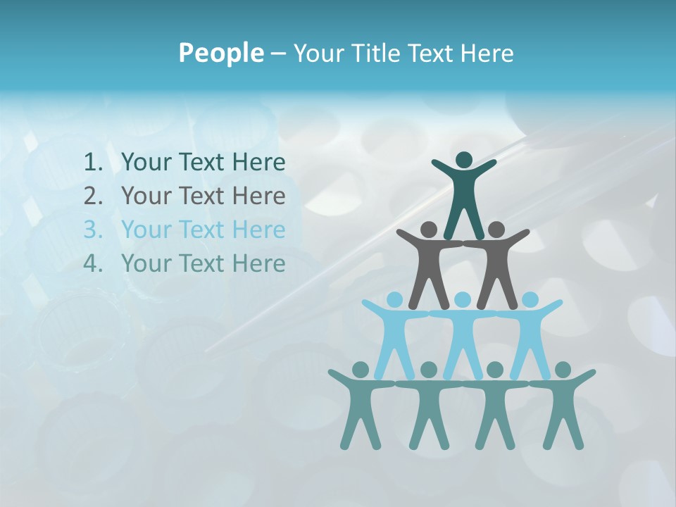 Scientist Hand Holding A Clear Laboratory Glass Dropper Over Blue Disposable Automatic Pipette Tips In A Rack For An Experiment In A Science Research Lab PowerPoint Template