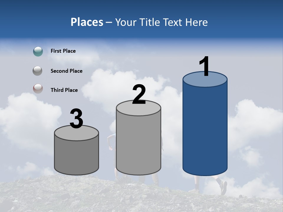 People Going Up In Hiking PowerPoint Template