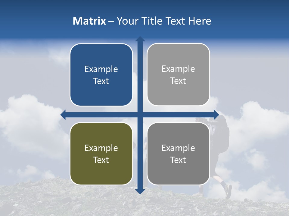 People Going Up In Hiking PowerPoint Template