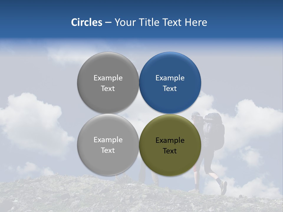 People Going Up In Hiking PowerPoint Template