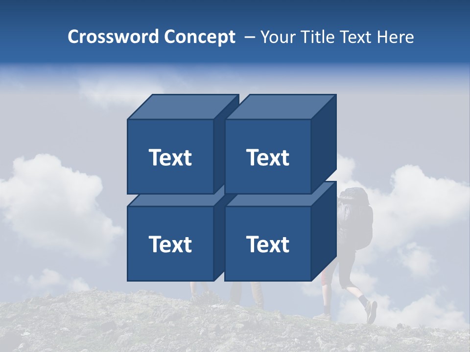 People Going Up In Hiking PowerPoint Template