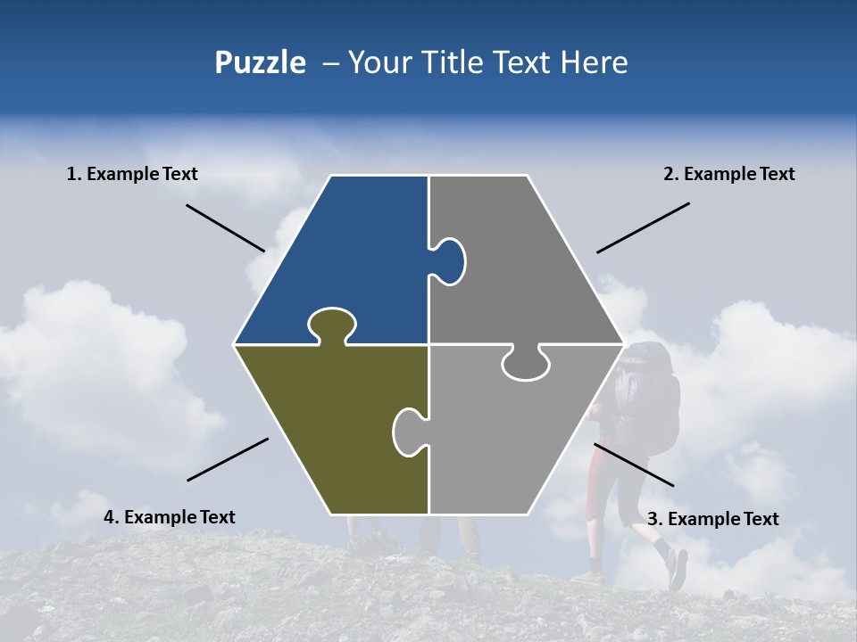 People Going Up In Hiking PowerPoint Template