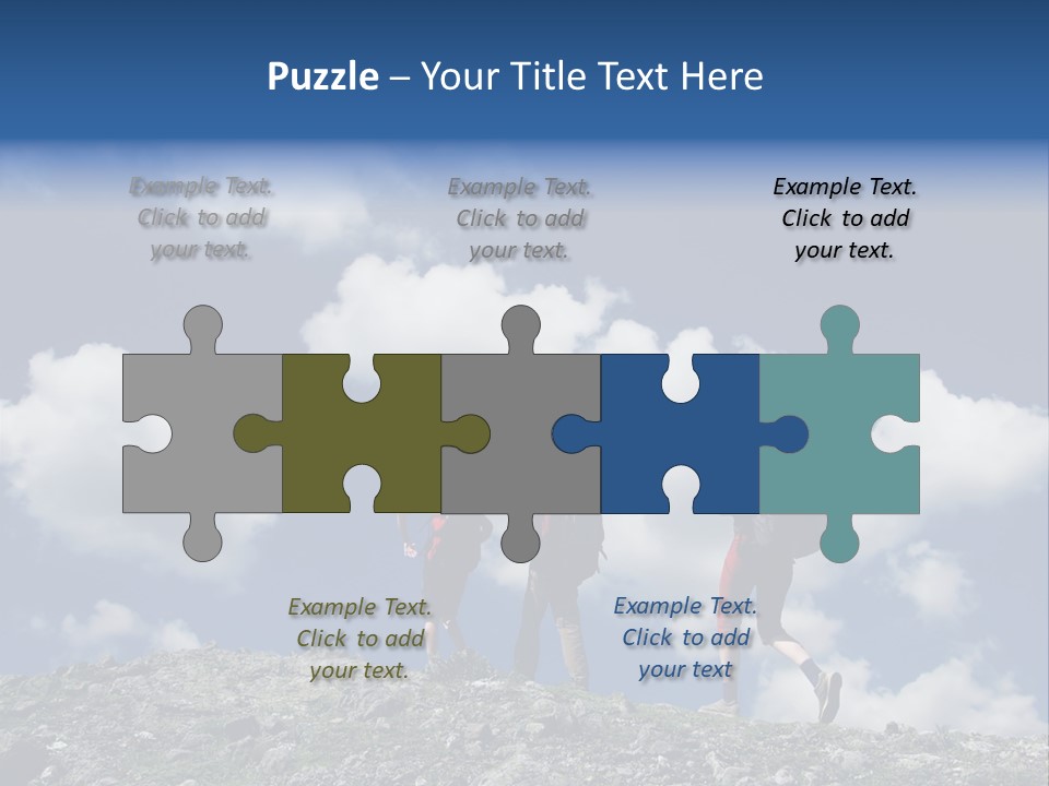 People Going Up In Hiking PowerPoint Template