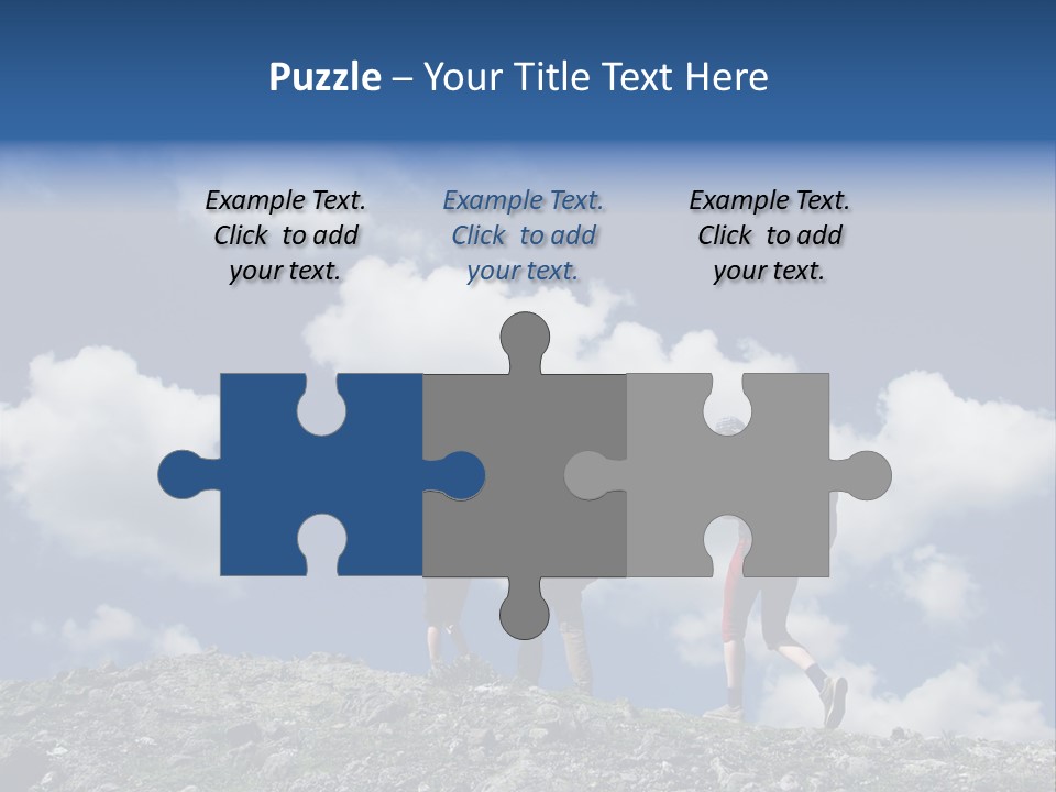 People Going Up In Hiking PowerPoint Template