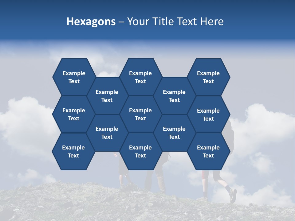 People Going Up In Hiking PowerPoint Template