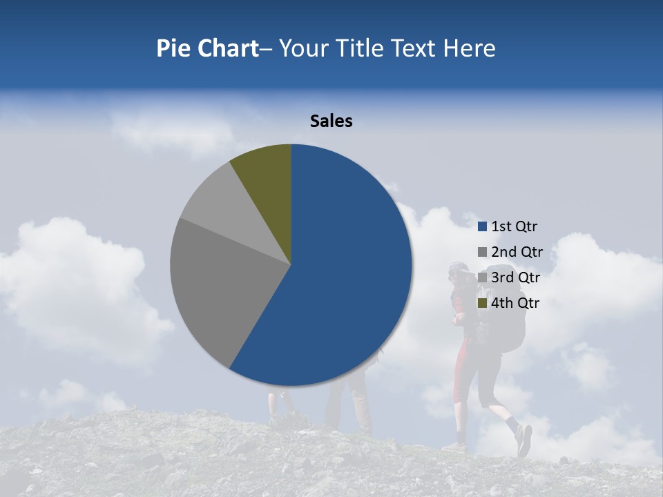 People Going Up In Hiking PowerPoint Template