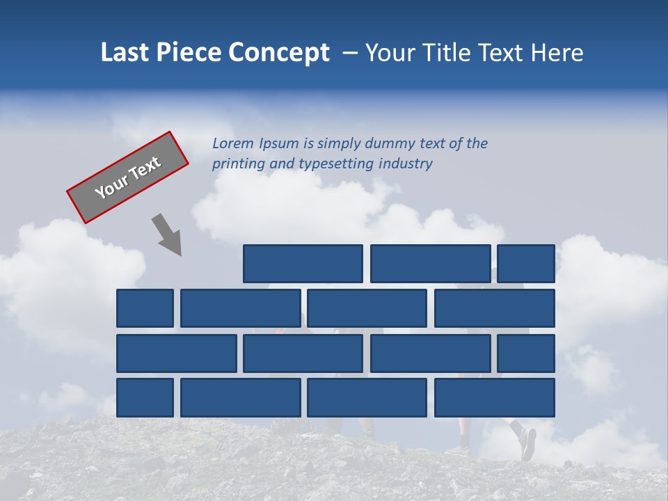 People Going Up In Hiking PowerPoint Template