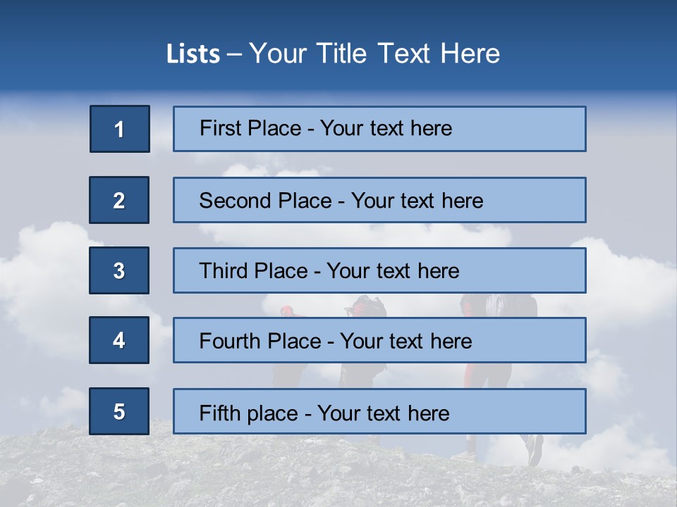 People Going Up In Hiking PowerPoint Template