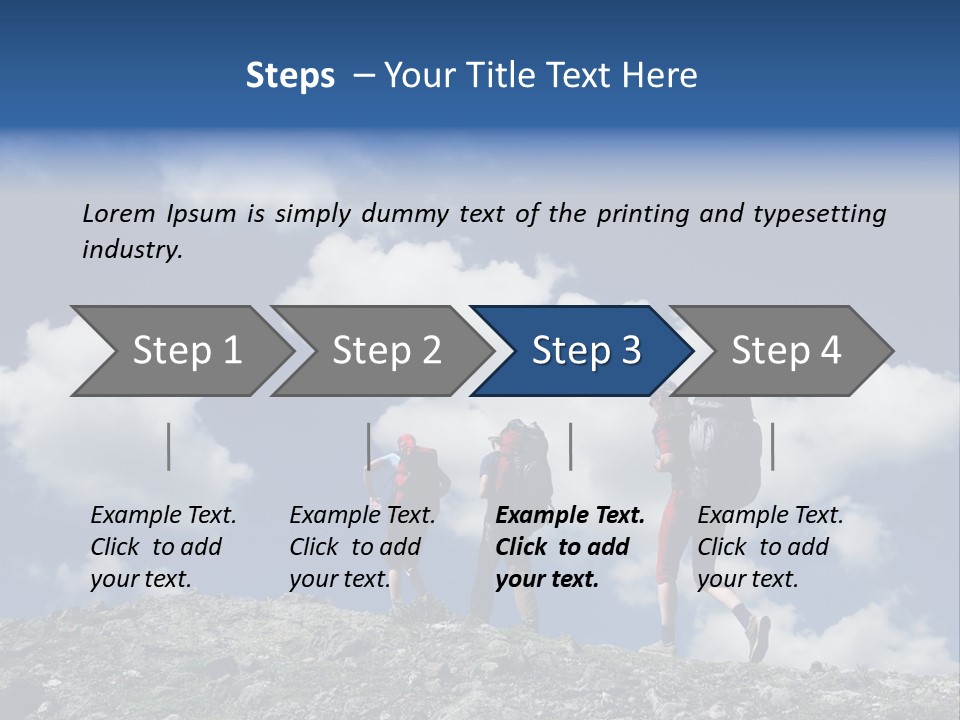 People Going Up In Hiking PowerPoint Template