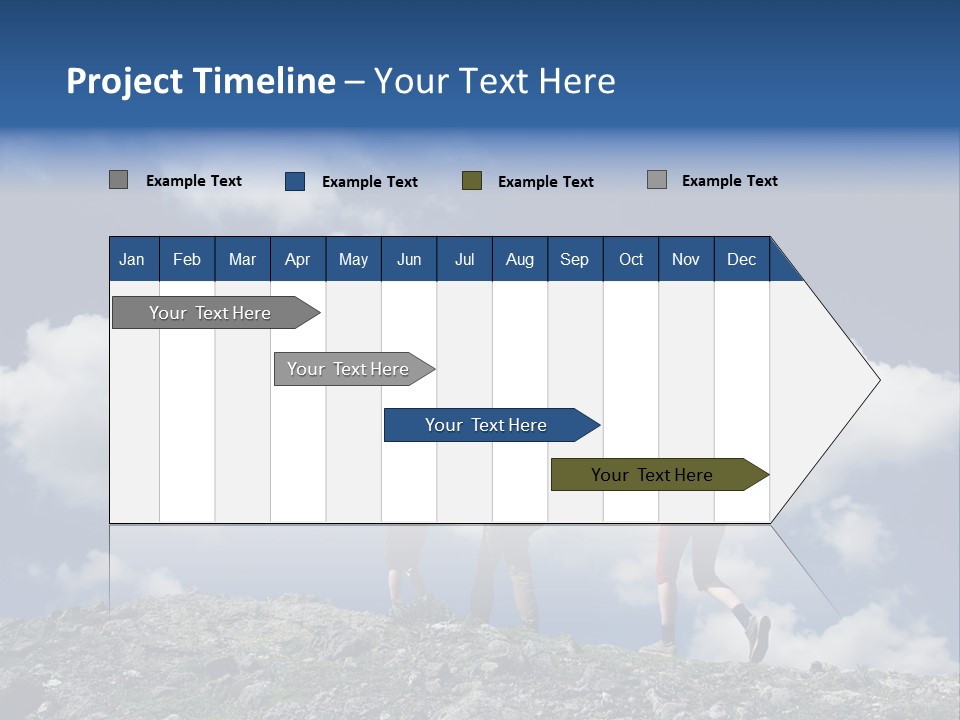 People Going Up In Hiking PowerPoint Template