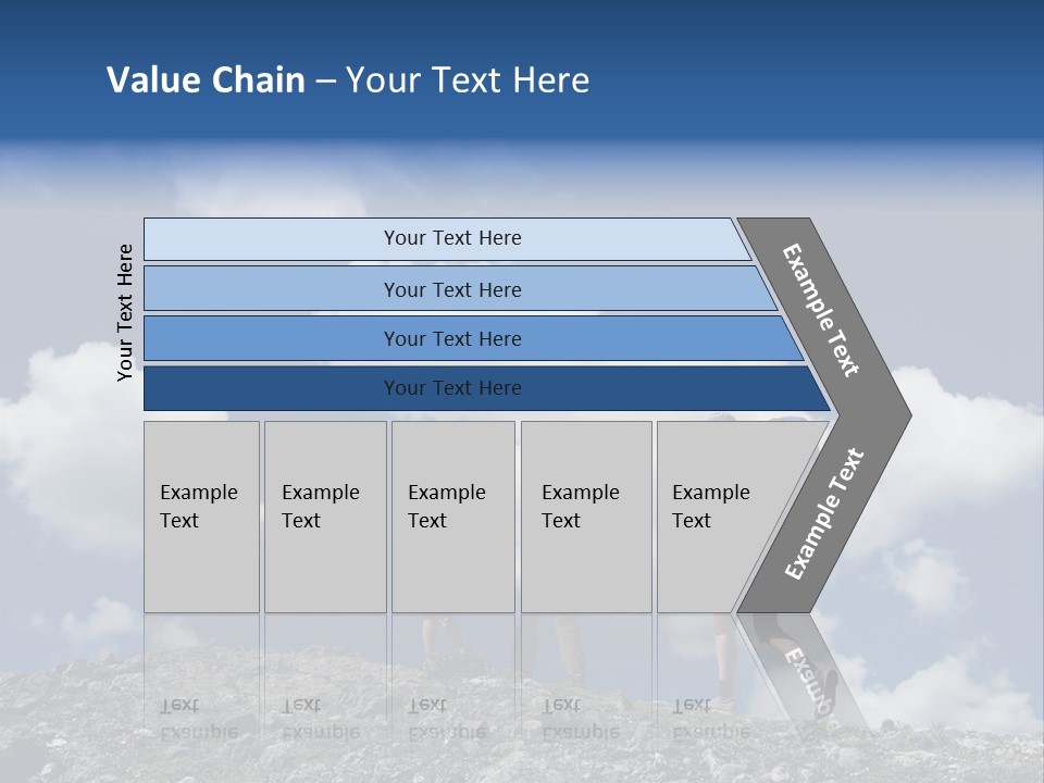 People Going Up In Hiking PowerPoint Template