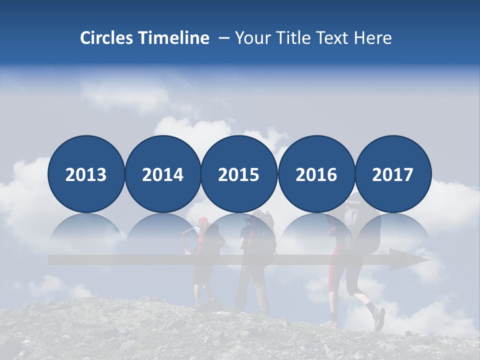 People Going Up In Hiking PowerPoint Template
